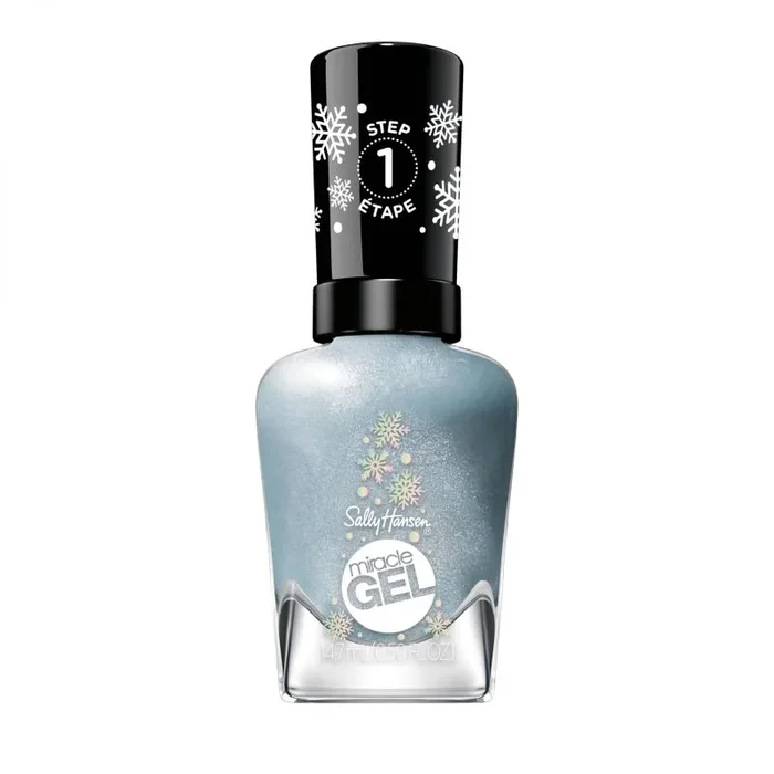 Sally Hansen Miracle Gel™, Winterlust, fórmula similar a gel, no necesita lámpara UV, esmalte de uñas con purpurina azul