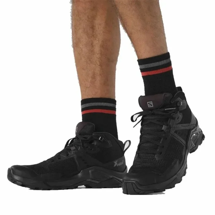 SALOMON Shoes X Raise 2 Mid GTX, Botas de Senderismo Hombre, Black Black Ebony, 44 2/3 EU