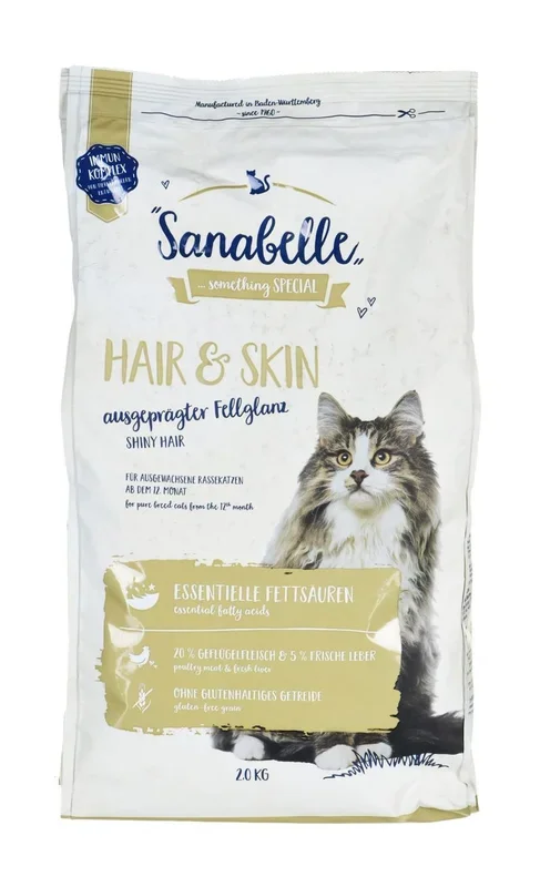 Sanabelle Hair & Skin | Comida Seca para Gatos Adultos De Todas Las Razas | para Apoyar El Cabello Y La Piel 2500 g