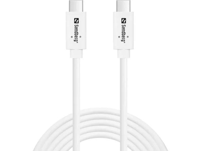 Sandberg USB-C>C USB 3.1 G2 100W, 2M cable USB USB 3.2 Gen 2 (3.1 Gen 2) USB C Blanco