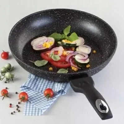 Sartén Tiross Mármol 28cm TS-1256, diseño funcional y resistente para una cocina eficiente.