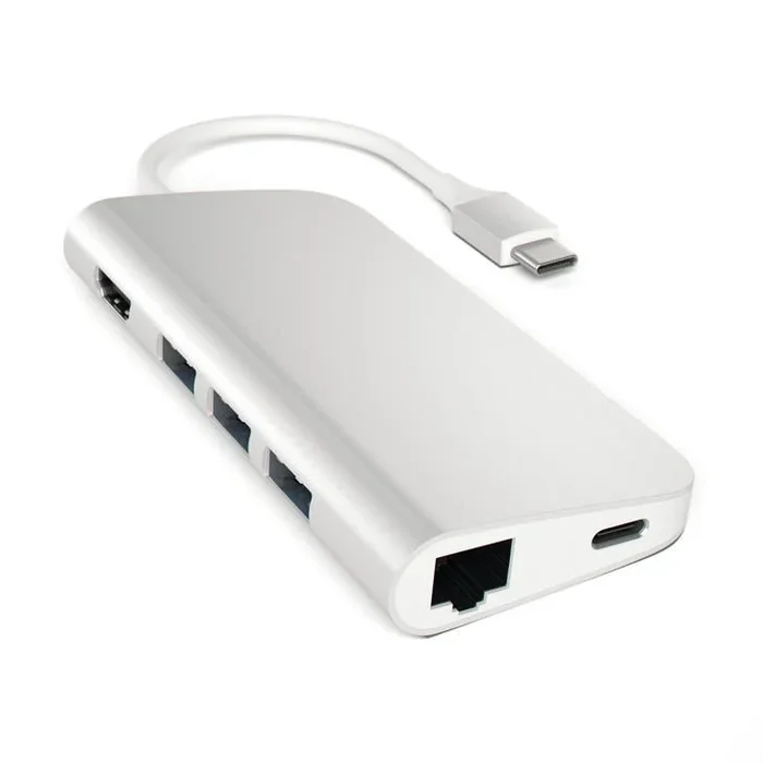 Satechi ST-TCMAS base para portátil y replicador de puertos USB 3.2 Gen 1 (3.1 Gen 1) Type-C Plata