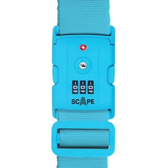 Scape travel correa para maleta tsa con combinación (azul, rojo)