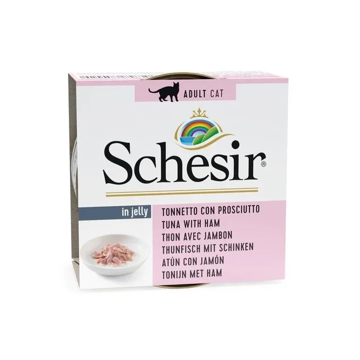 Schesir Gato 85 gr atún con jamón en gelatina