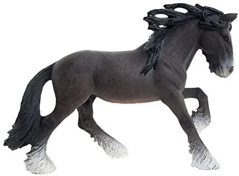 Schleich Schleich-13734 My Little Pony, Spirit Animal Caballo Semental Shire, Negro, marrón, Color Blanco (13734)