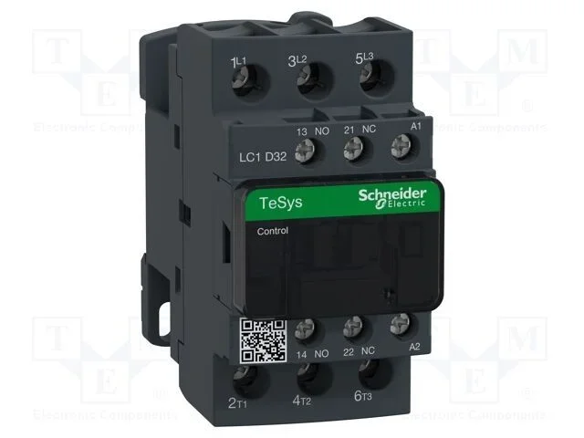 Schneider Electric Power Contactor TeSys D AC3 32A 3P 1NO 1NC Coil 42VAC Box Terminals, LC1D32D7