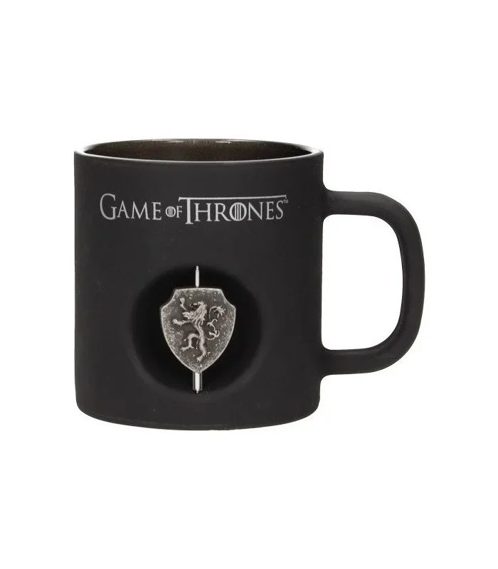 SD toys – Mug Game of Thrones – Lannister Verre Noir Logo Rotatif – 8436546897545