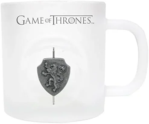 SD Toys SDTHBO89164 – Taza de cristal, emblema giratorio 3D Lannister Taza Cristal, Centimeters