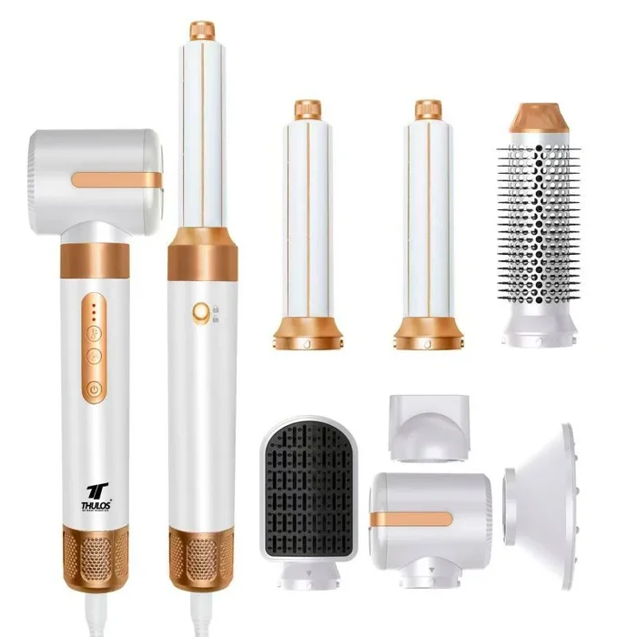 Secador de pelo thulos 7 en 1 th – by25 color blanco 1400w