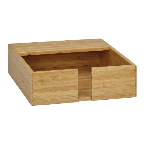 Servilletero de bambu 17,5×17,5×5,5cm ms69235 andrea house