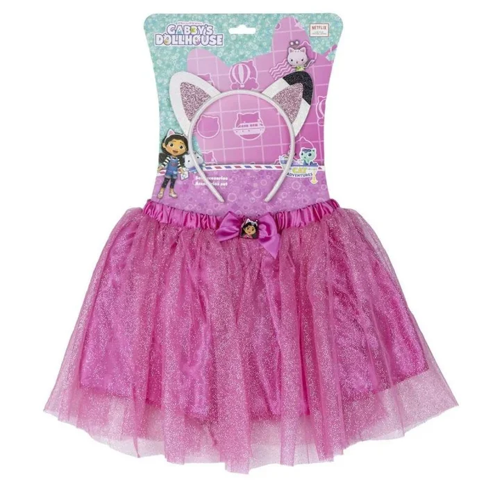 Set de accesorios gabby’s dollhouse 2 piezas rosa