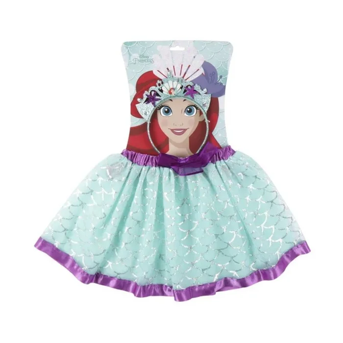 Set de Belleza de La Sirenita – Color Azul y Morado – Conjunto Completo – Incluye Tutú y Diadema de Ariel con Estilo del Fondo del Mar – Producto Original Diseñado en España