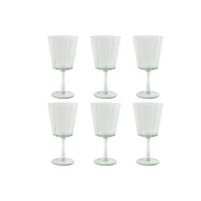 Set de Copas Home ESPRIT Verde Cristal 9 x 9 x 17,8 cm (6 Unidades) – Marca: Home ESPRIT – EAN: 8424002157432