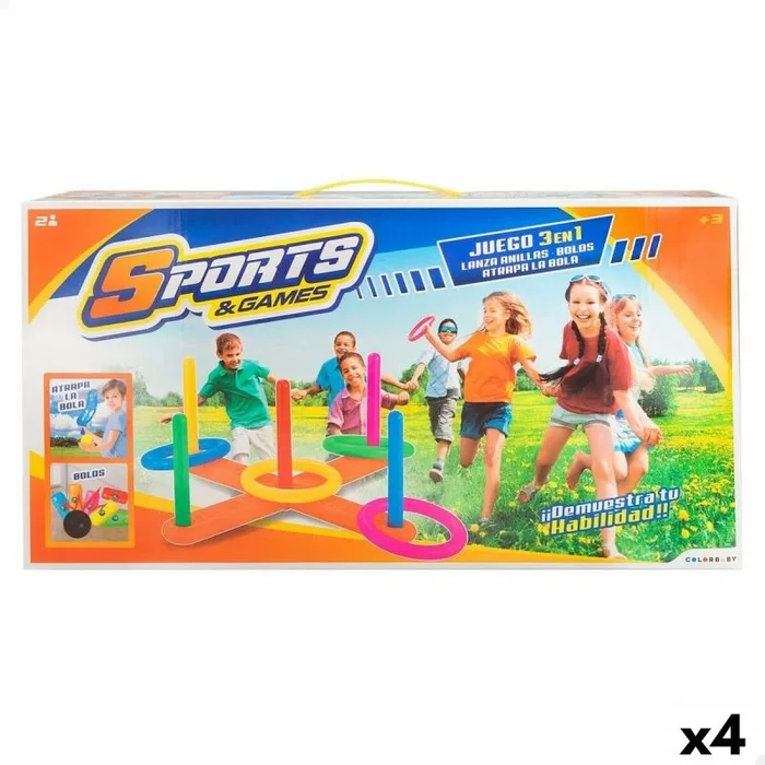 Set de juguetes de playa colorbaby 40,5 x 7 x 40,5 cm (4 unidades)