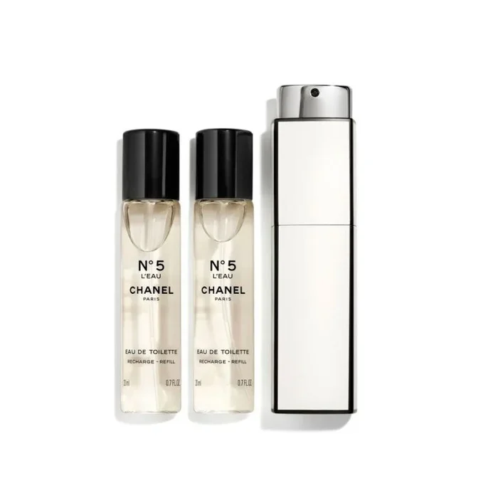 Set de perfume mujer chanel edt nº 5 l’eau 3 piezas