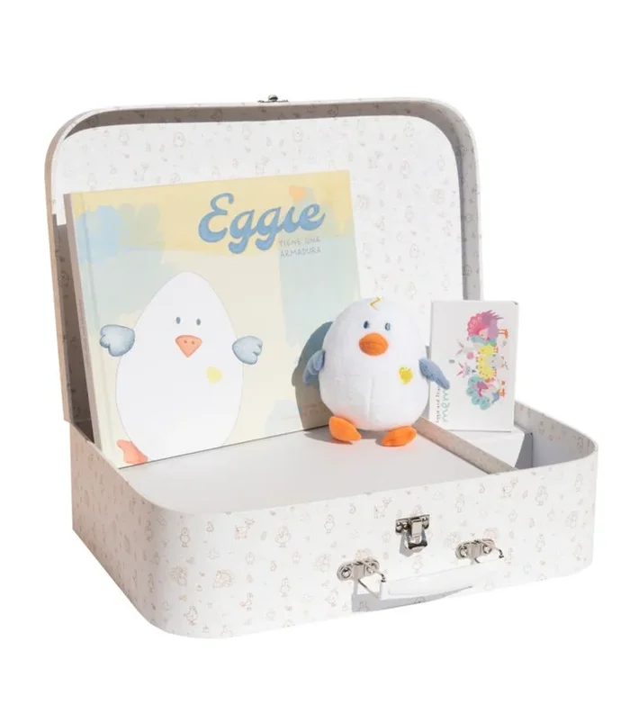 Set de regalo Eggie & Friends – Libro para niños – Cuentos infantiles – Juegos de memoria para niños – Peluche bebe – Regalos educativos niños