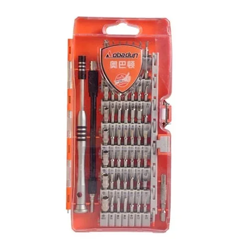 Set Destornillador Manual Obadun 9800 58 en 1 Crv Desensamblaje y Reparación de Vidrios (Naranja)