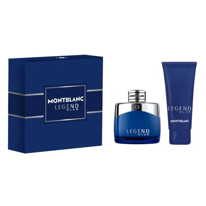 Set montblanc: legend blue, eau de parfum, for men, 50 ml + legend blue, cleansing, shower gel, all over the body, for all skin types, 100 ml