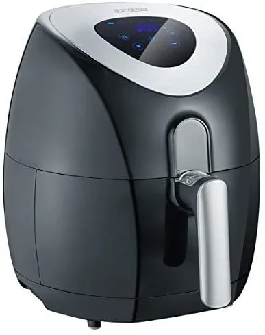 Severin FR 2430 freidora Sencillo 3,2 L Independiente 1500 W Freidora de aire caliente Negro, Acero inoxidable