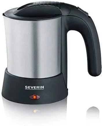 Severin WK 3646 tetera eléctrica 0,5 L 1000 W Negro, Acero inoxidable