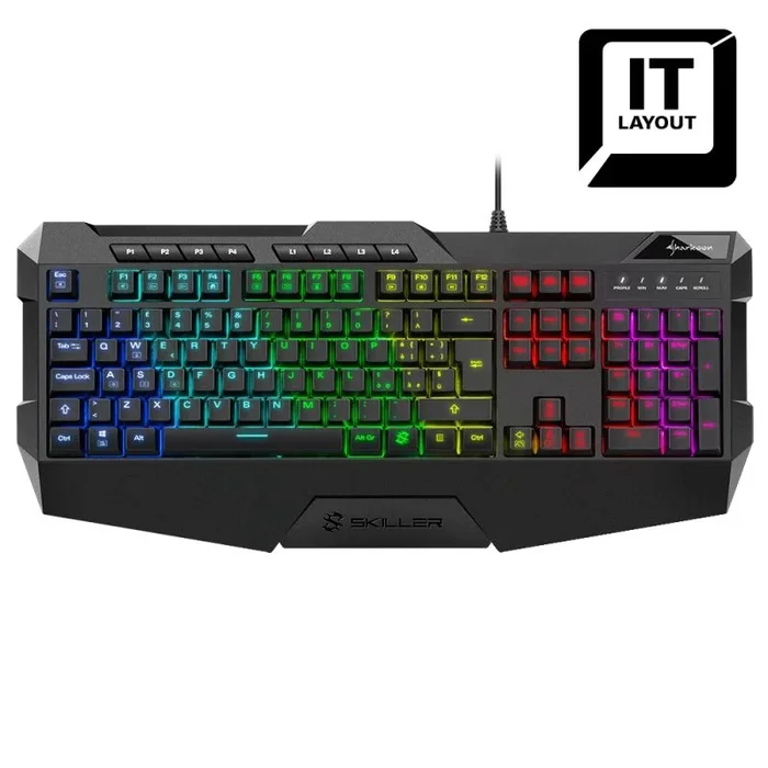 Sharkoon SKILLER SGK4 teclado Juego USB QWERTY Italiano Negro