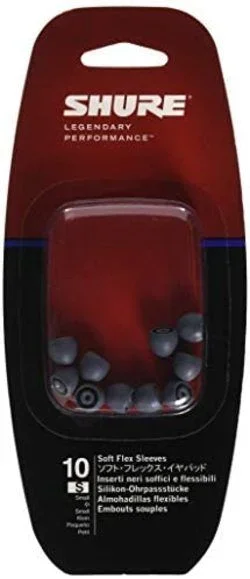 Shure EASFX1-10S, almohadillas de gomaespuma flexibles y ultra suaves, para auriculares in-ear SE, tamaño pequeño, 10 unidades