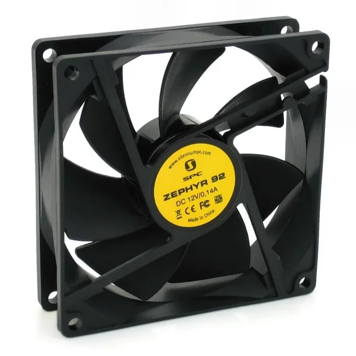 SilentiumPC Zephyr 92 Carcasa del ordenador Ventilador 9,2 cm Negro
