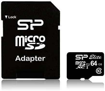 Silicon Power Ellite memoria flash 64 GB MicroSDXC Clase 10 UHS-I – Tarjeta de memoria (64 GB, MicroSDXC, Clase 10, UHS-I, 85 MB/s, Negro)