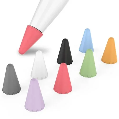 Silicone Nib Cap Set Styrobe para Lápiz de Manzana 1/2 (Colores Mixtos) 8 Pcs