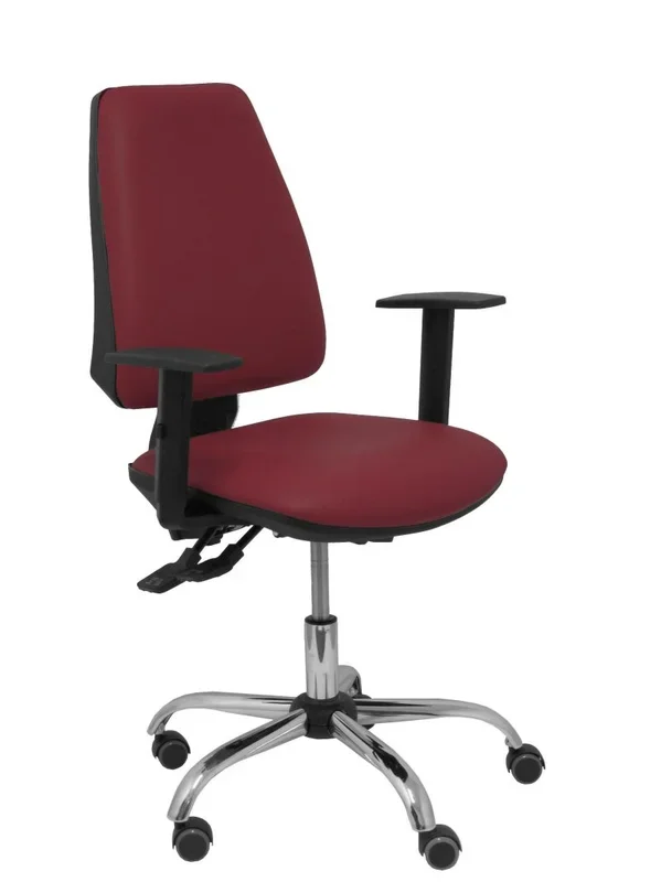 Silla Elche S 24 horas similpiel granate