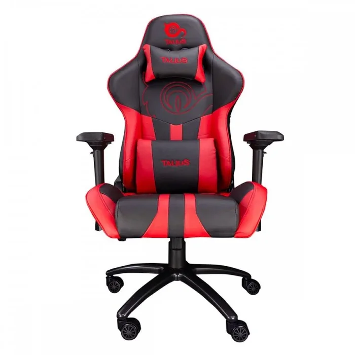 Silla gamer talius viper negra/roja, 4d, butterfly, base metal, ruedas 60mm, gas clase 4