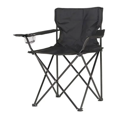 Silla plegable de camping 80×83,5x51cm color negro
