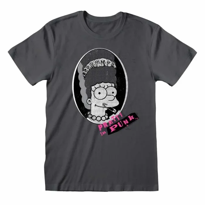 Simpons, the – marge punk (unisex charcoal t-shirt) small