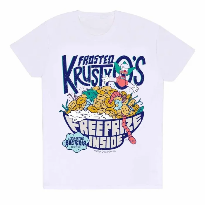 Simpsons – frosted crusty qs (unisex white t-shirt) small