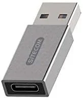 Sitecom CN-397 cambiador de género para cable USB-A USB C Gris