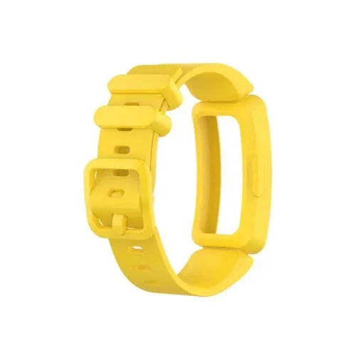 Smart Watch Silicon Watch Band para Fitbit Inspire Hr (Amarillo)