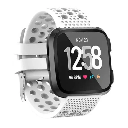 Smart Watch Venting Circle Hole Watch Band para Fitbit Versa (Blanco)