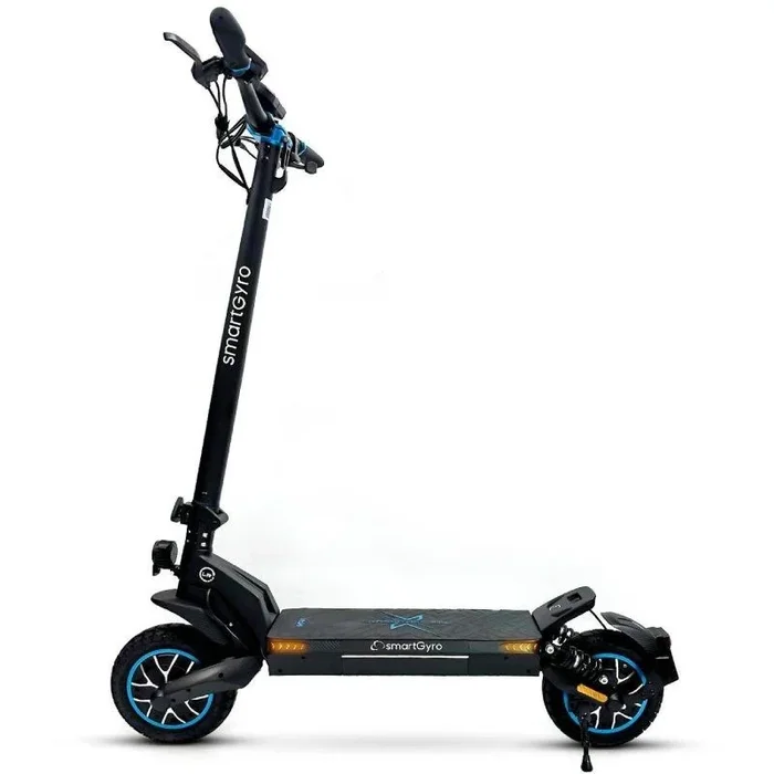 smartGyro Dual MAX 2 – Patinete Eléctrico, 2 Motores de 48V, 1000W Pot. Máxima, Batería 15Ah, Smart Core, Autonomía 60 Km, Ruedas de 10 Pulgadas Dual Grip, Suspensiones, Triple Frenada