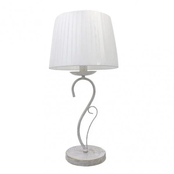 Sobremesa con pantalla AMSTERDAM Blanco/oro 50x25x25 Cm Fabrilamp