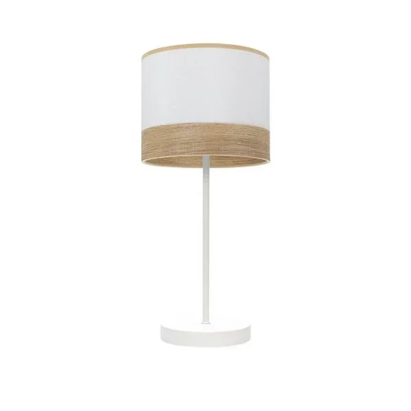 Sobremesa olga 1xe14 blanco/blanco-mad.clara 42x18x18 cm