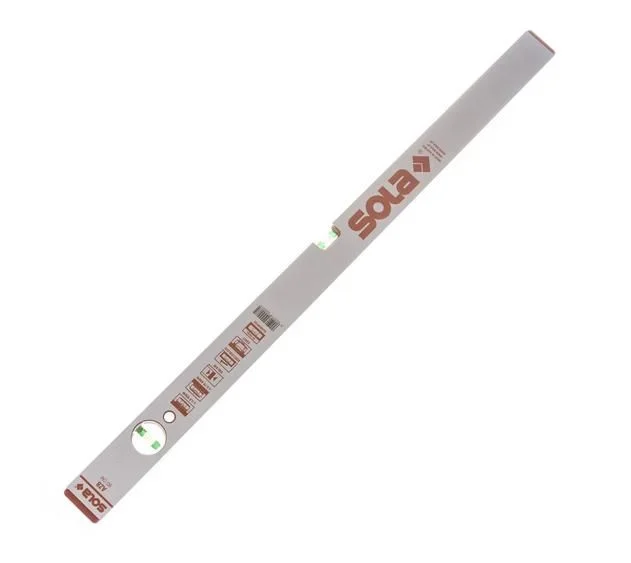 SOLA 6178100, Herramienta de medición y distribución 600 mm, precisión 0,50 mm/m, viales horizontal y vertical, nivel de aluminio ideal para proyectos de nivelación