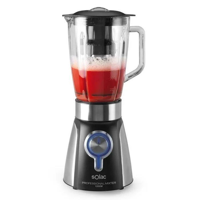 Solac BV5724 1,5 L Batidora de vaso 1250 W Negro, Acero satinado