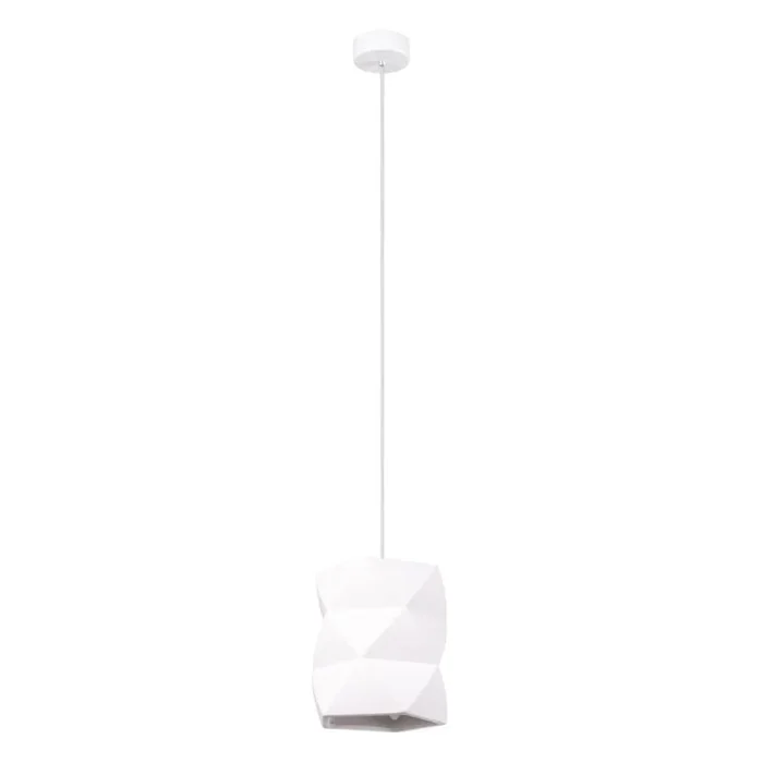 SOLLUX GOBI Lámpara colgante de cerámica – Lámpara con 1 bombilla E27 – Bombillas no incluidas – Lámpara colgante moderna y minimalista para el salón – 17x17x126 cm