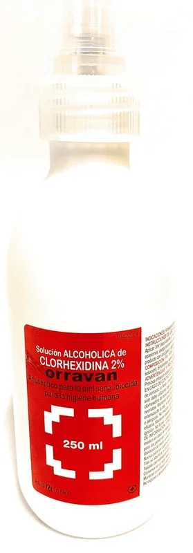 Solución alcoholica de clorhexidina 2% 250 ml