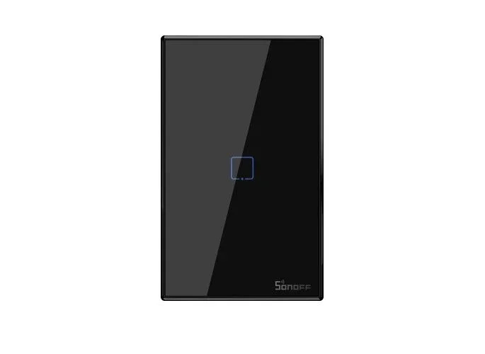 Sonoff T2US1C Interruptor Sencillo Apagador de Pared Touch, Inalambrico, 2.4ghz rf 433 hasta 2AMP, Para Chalupa 2X4 Pulgadas