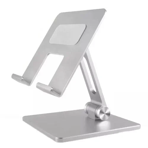 Soporte de Aleación de Aluminio para Tableta y Teléfono Móvil Plegable (Plateado)