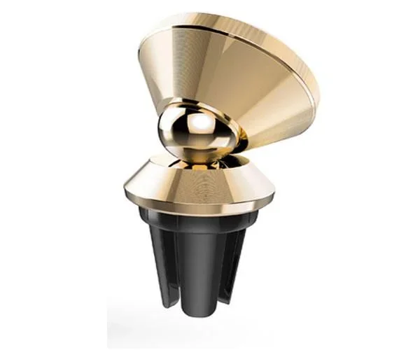 Soporte de coche para movil magnetico rejilla et797 / 360 grados / oro / mtk