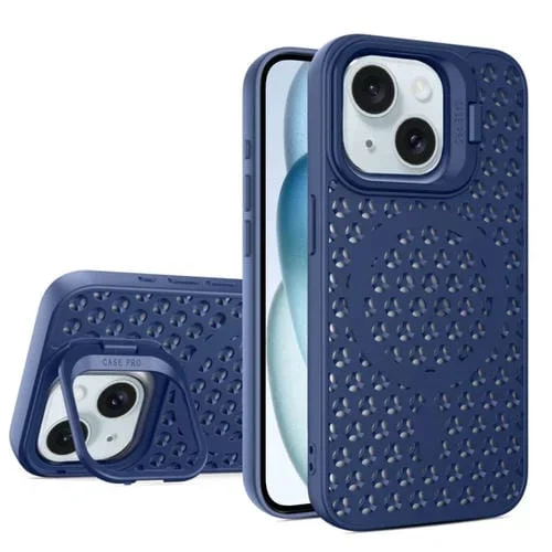 Soporte de Lente de Enfriamiento para iPhone 15 Magsafe Estuche Magnético TPU (Azul)
