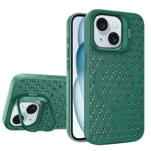 Soporte de Lente de Enfriamiento para iPhone 15 Magsafe Estuche Magnético TPU (Verde)
