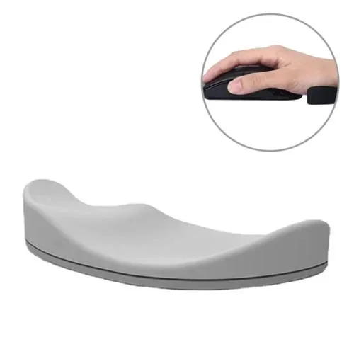 Soporte de Muñeca de Silicona Alfombrilla para Ratón Reposamanos Mano Derecha (Gris)